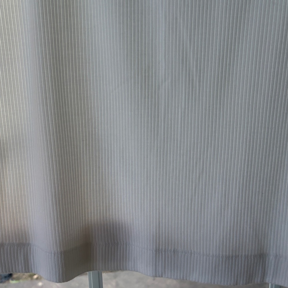 White Ribbed Muscle Tee - Picture 4 of 5